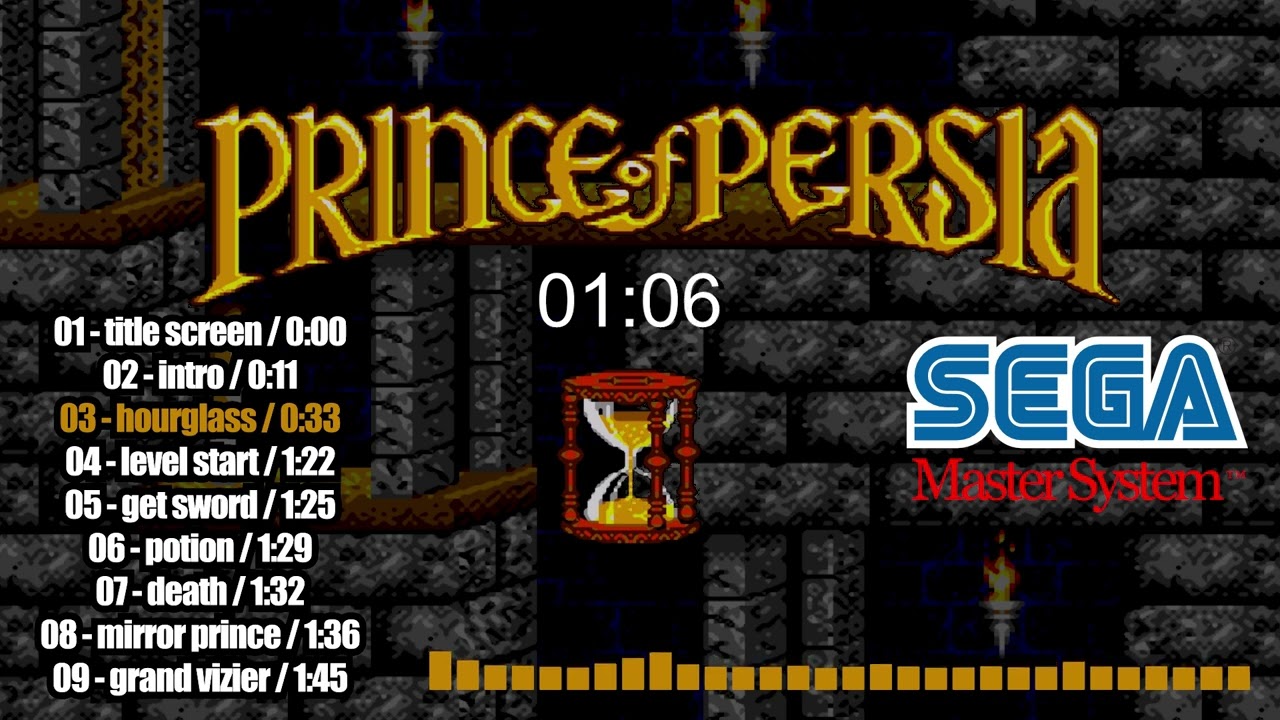 Prince of Persia OST |1992 | SEGA MASTER SYSTEM - complete soundtrack in one video