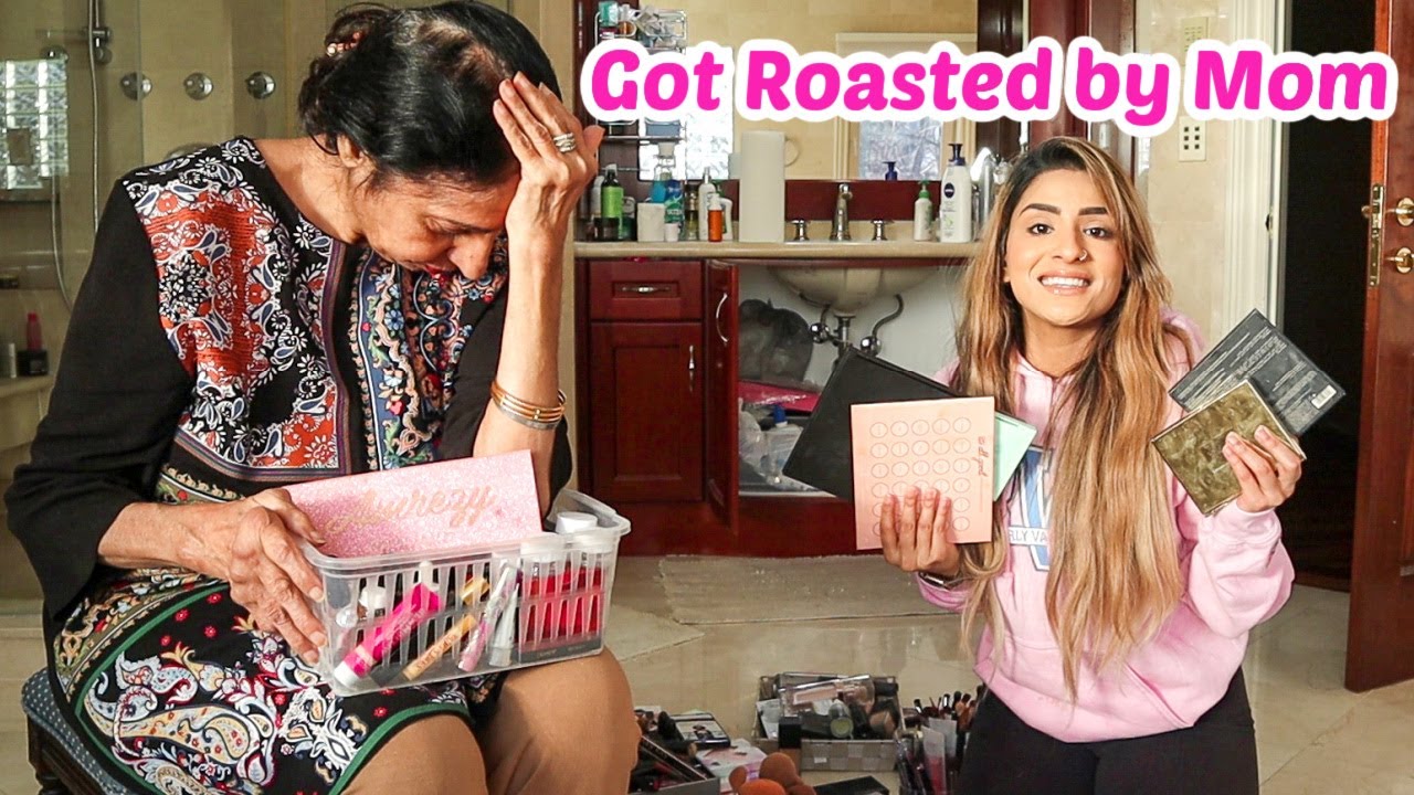 Mom and I Clean Out My Entire Makeup Collection | Got Roasted | What I eat | Audition Routine