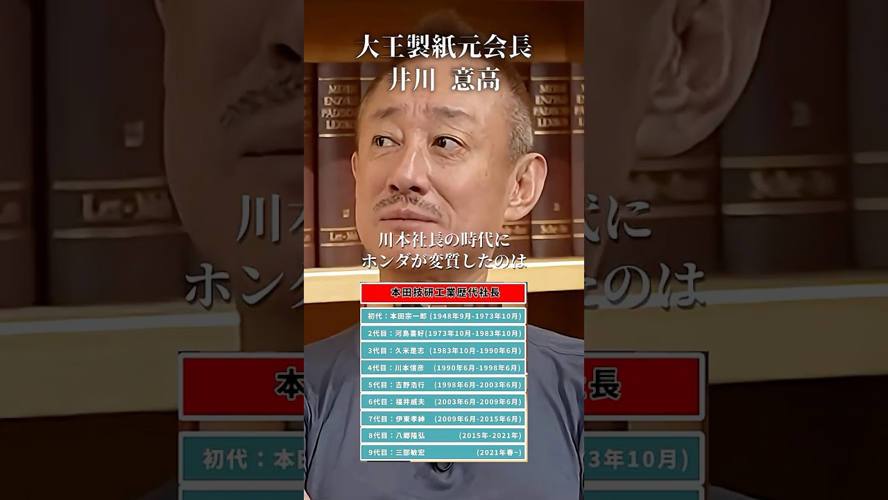 ホンダを衰退させた川本社長の言い訳#井川意高#大王製紙#佐藤尊徳#マスキー法#CVCC#日産#ホンダ#トヨタ#トランプ関税#EV#半導体#鴻海#カルロスゴーン#経産省#自動車業界#マツダRX-7