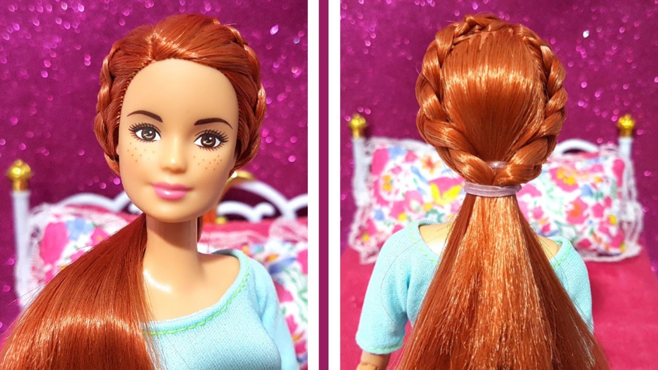 PASO A PASO.! Hermoso PEINADO para tu BARBIE. Peinados para Barbie
