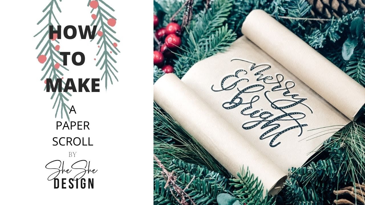 HOW TO MAKE A PAPER SCROLL & TRANSFER A DESIGN USING CHALK