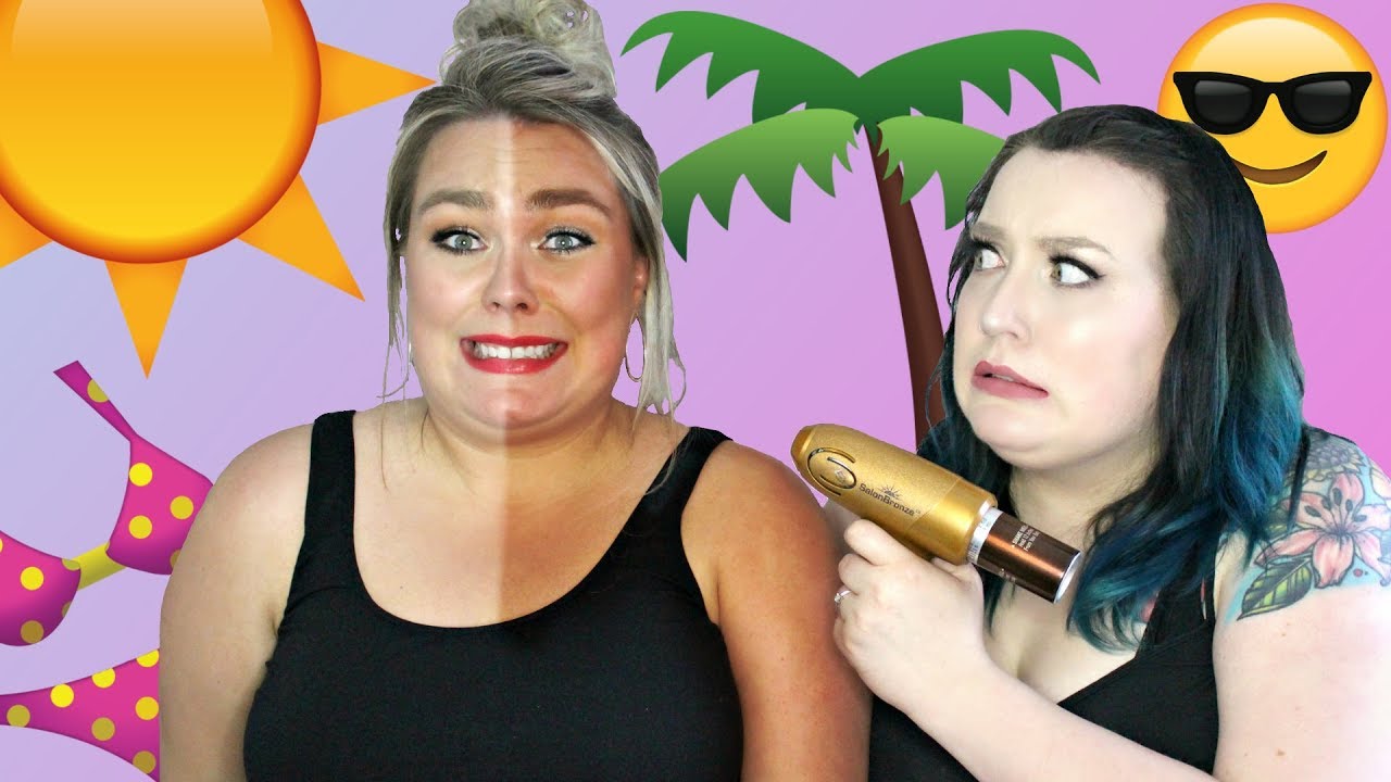 On teste du faux bronzage en spray 🌞🏖 | 2FILLESORDINAIRES