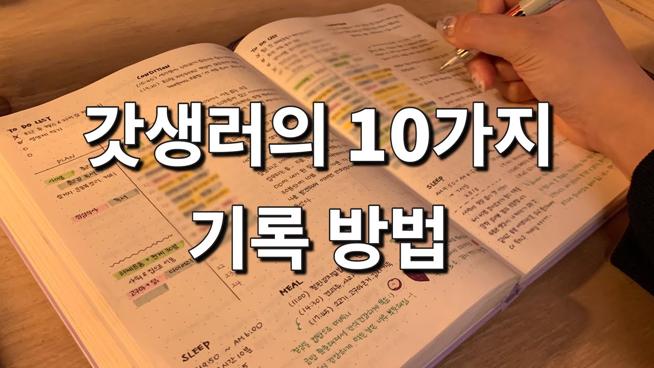 (sub) 일상을 변화시킨 기록 습관 | 다이어리 10권 작성하는 삶 | New 불렛저널 양식 | 기록 관련 책 6권 독서한 자기계발러의 기록 방법 |