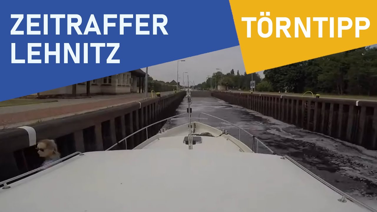 Bootsurlaub - Hausboot mieten - Zeitraffer Schleuse Lehnitz - Berlin - M&uuml;ritz