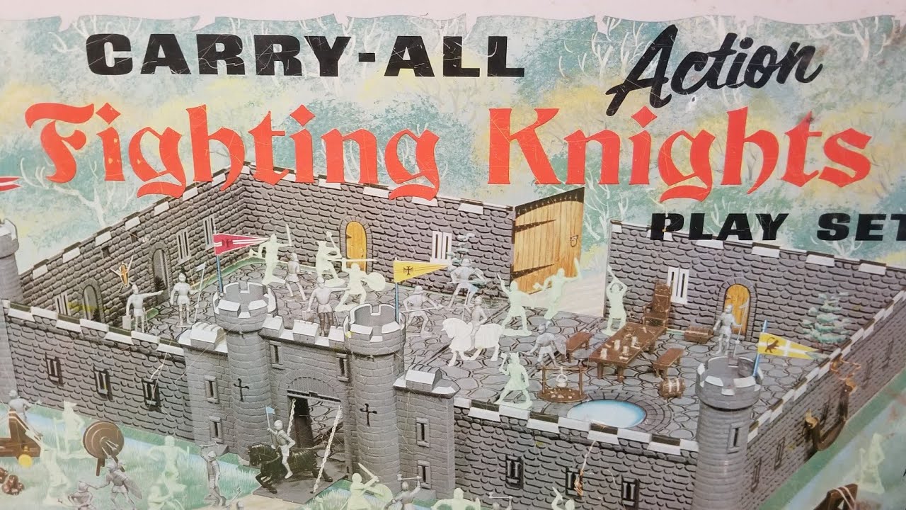 Marx Toys Fighting Knights Carryall Playset
