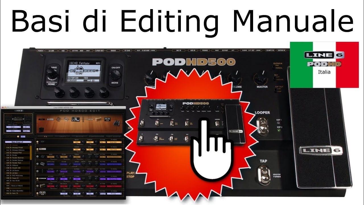 Line6 Pod HD ITA - Tutorial: Basi di utilizzo manuale del Pod (senza Pod HD Edit)