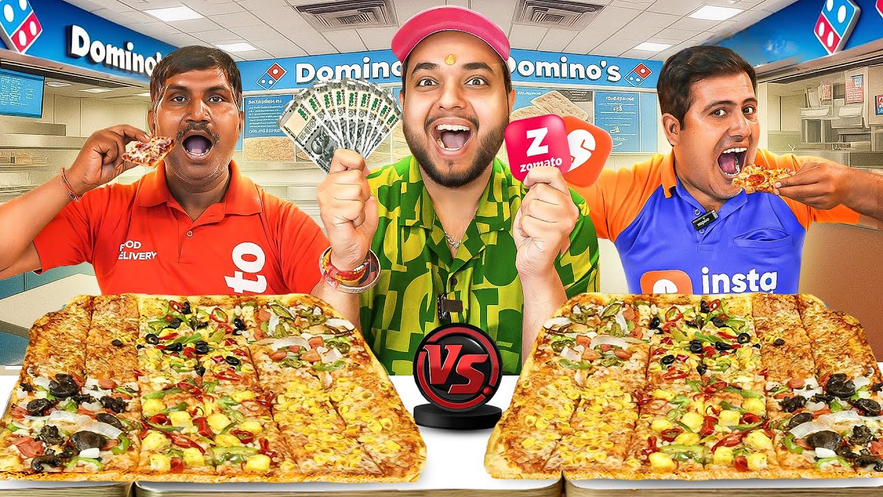 Dominos Biggest Pizza खाओ और 10,000 ₹ Cash ले जाओ 😱😱 || Swiggy Vs Zomato