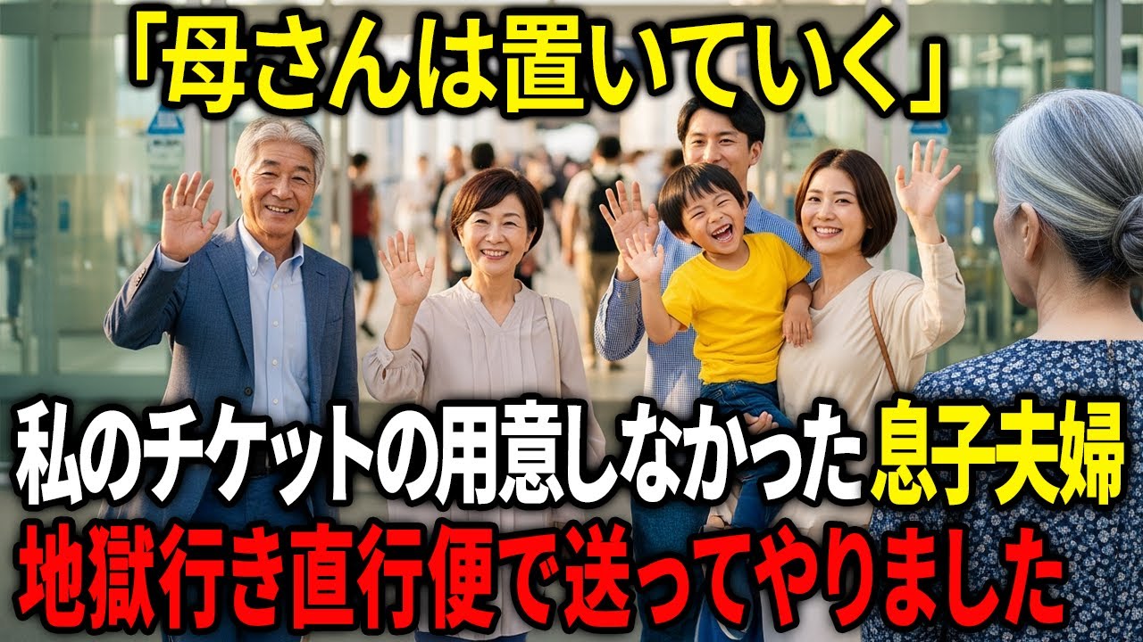 「チケットは家族分しかない」旅行当日、私を空港に置き去りにし、義両親と旅行に行く息子夫婦。【シニアライフ】【60代以上の方へ】
