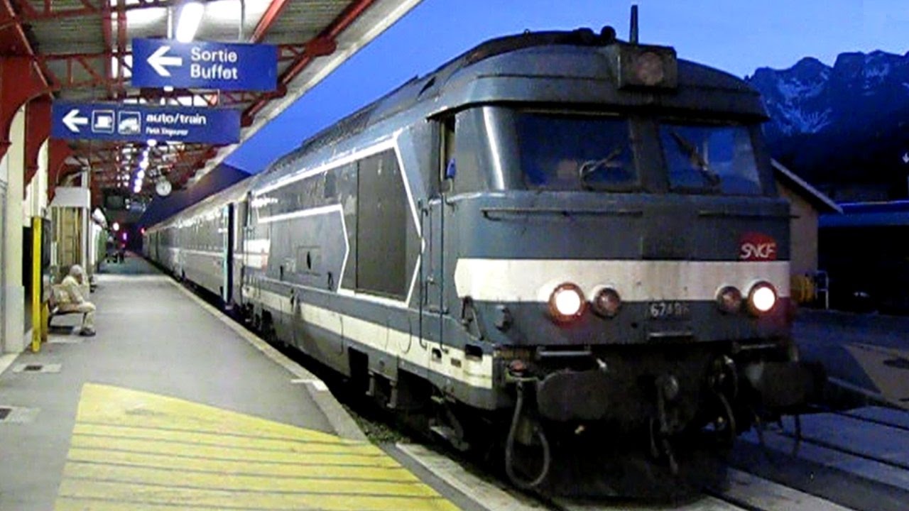 France: SNCF Class BB 67400 leaves Briancon station ECS after arriving from Marseille