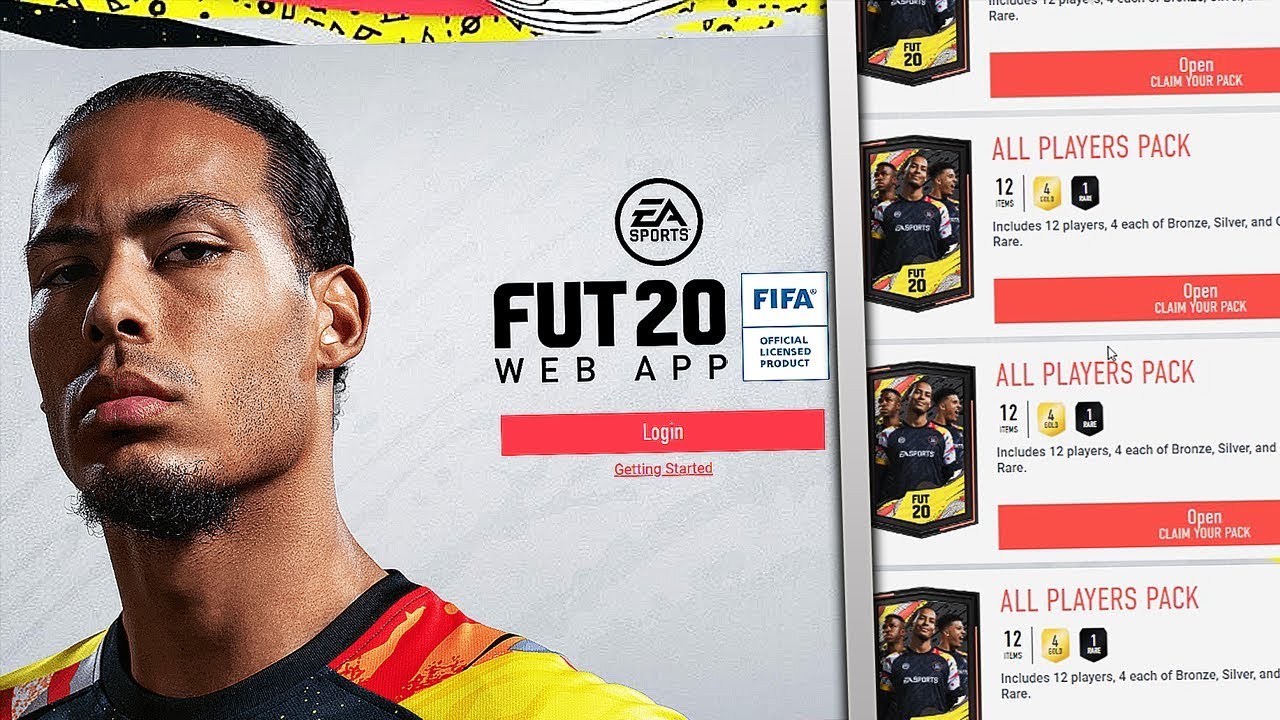 THIS IS WHAT I GOT IN MY STARTER PACKS... (FIFA 20 Web App Pack Opening)