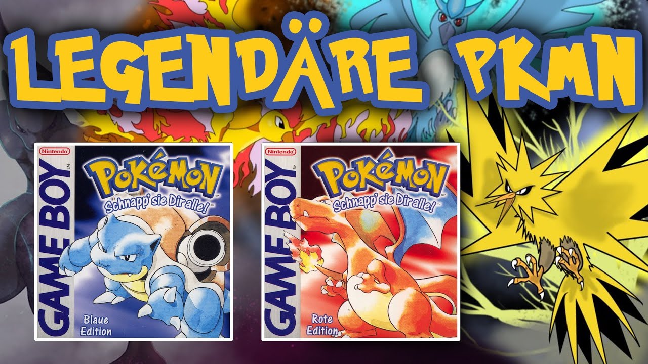 Zapdos, Arktos, Lavados & Mewtu (Pokémon Rot/Blau)