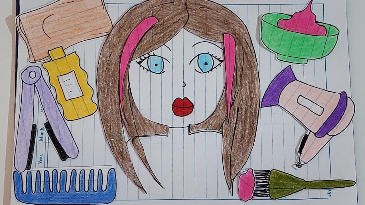 🐸PAPER DIY🐸 Hair Salon | ASMR Paper Girl Hair Salon💆‍♀️ | Washing, Brushing, Drying & Coloring Hair🎨