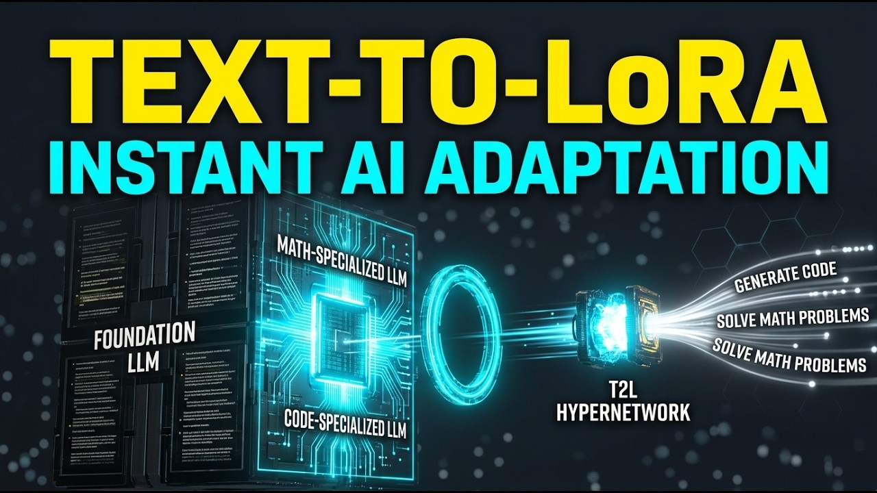 Text-to-LoRA: Zero-Shot LoRA Generation in a Single Forward Pass