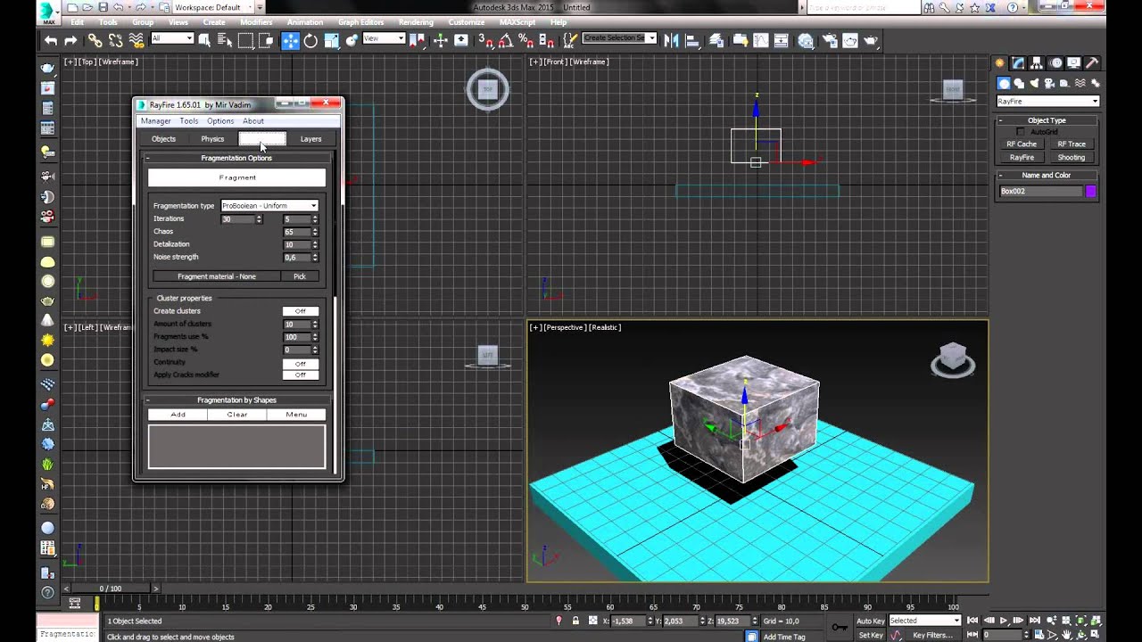 Как создать разрушение взрывом в 3DS MAX 2015 (RayFire)