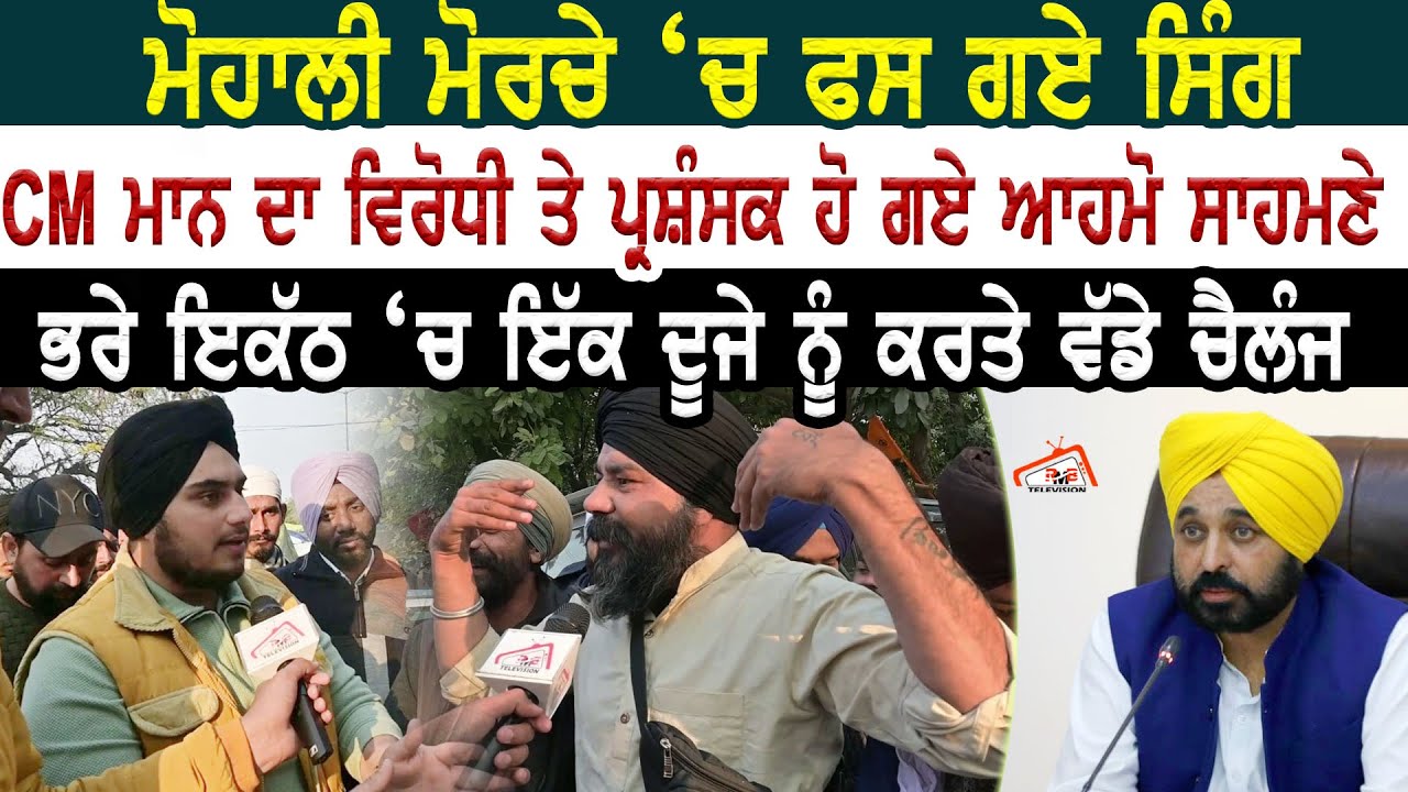ਮੋਹਾਲੀ ਮੋਰਚੇ ਚ ਫਸ ਗਏ ਸਿੰਗ | CM ਮਾਨ ਦਾ ਵਿਰੋਧੀ ਤੇ ਪ੍ਰਸ਼ੰਸਕ ਹੋ ਗਏ ਆਹਮੋ ਸਾਹਮਣੇ