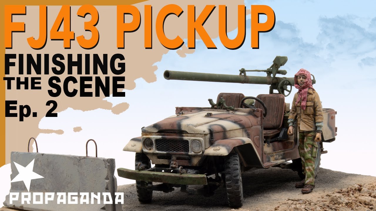 Toyota FJ43 Ep  2. Painting, Weathering & Finishing The Scene!