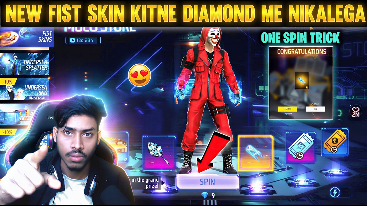 BUBBLY WAVE FIST SKIN KITNE DIAMOND ME NIKLEGA ONE SPIN TRICK 🔥🤯 | NEW MOCO STORE EVENT FREE FIRE
