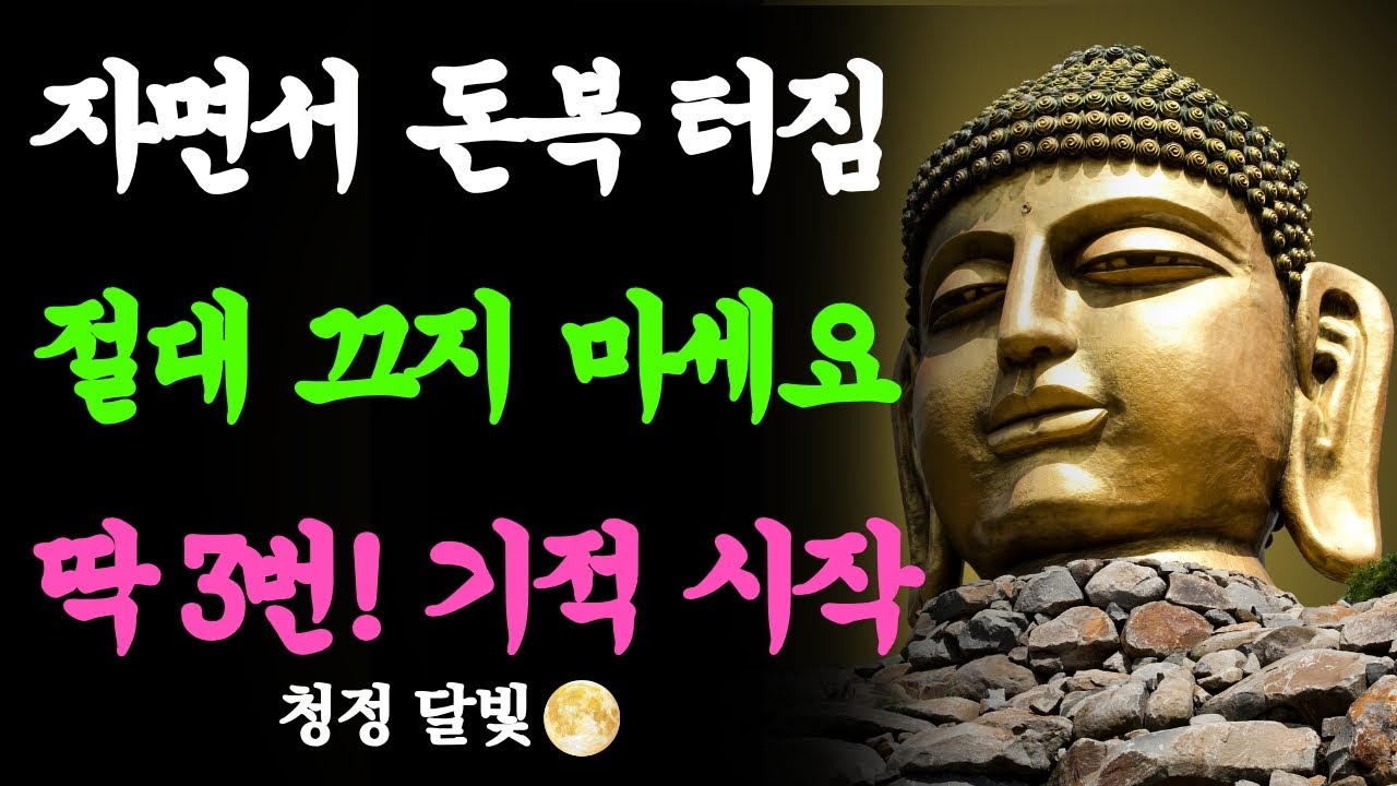 가난의 기운을 씻어내고 부자의 운을 채우며 주무세요. 자는 동안 돈복이 저절로 쌓입니다.|부처님 말씀 | 불교명언 | 석가모니 | 인생조언