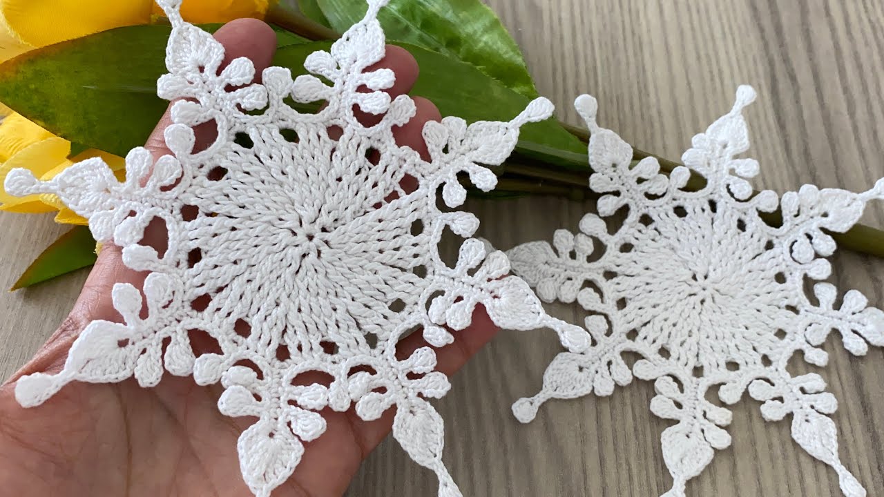 BEAUTIFUL Crochet Snowflake Motif Pattern for Christmas❗️How to Make Step by Step