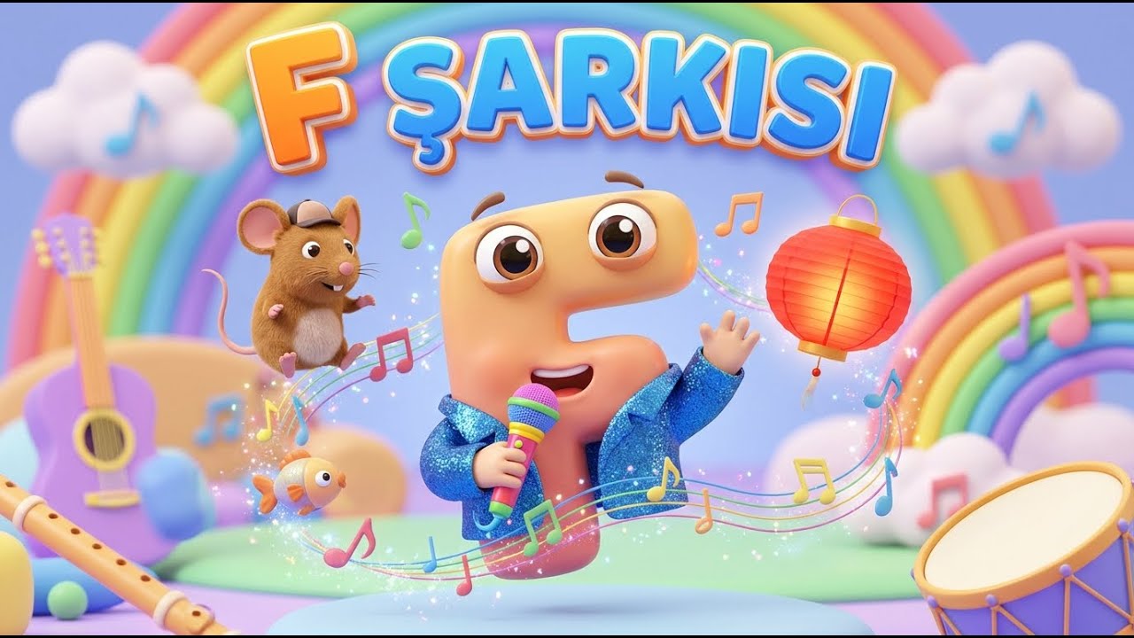 F SESİ ŞARKISI 🎵 F Harfini Şarkılarla Öğreniyoruz | Çocuk Şarkıları 2025|