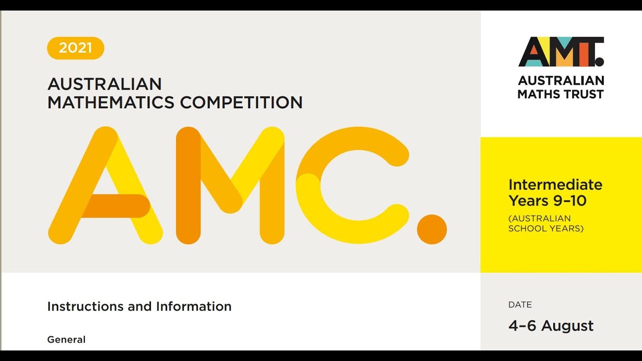 AUSTRALIAN MATHEMATICS COMPETITION  (AMC)  2021 Years 9–10, Intermediate Full SOLUTIONS