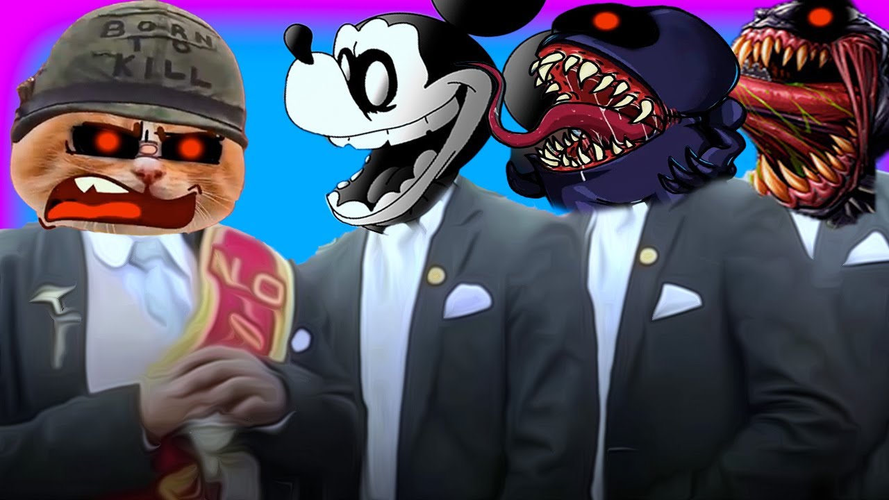 Among Us & Kitty  & Mouse avi & Venom - EXE Coffin Dance (Cover)