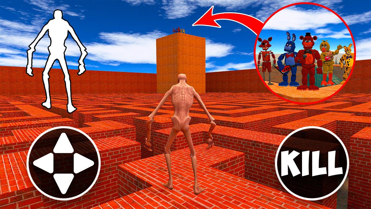 SCP-096 vs Freddy Fazbear – Epic Battle in the Maze! 😱 (Garry’s Mod)
