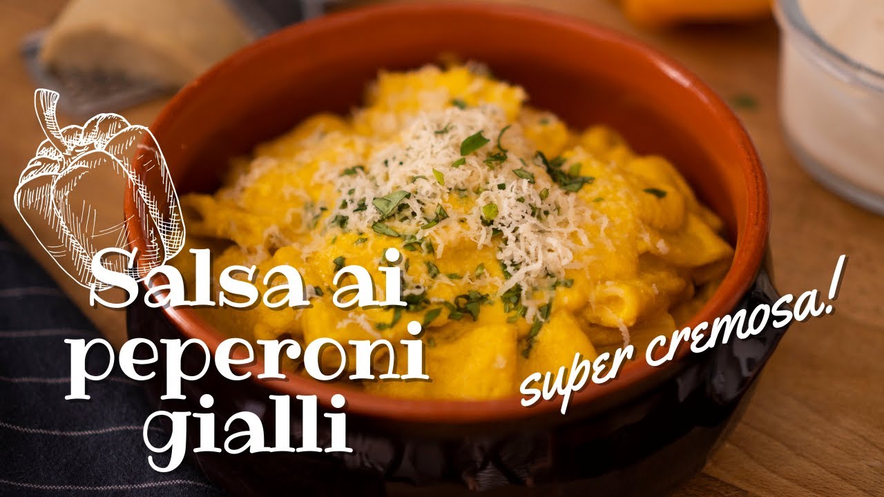 SALSA AI PEPERONI GIALLI SUPER CREMOSA E FORMAGGIOSA | OTTIMA per CONDIRE la PASTA | VEGAN