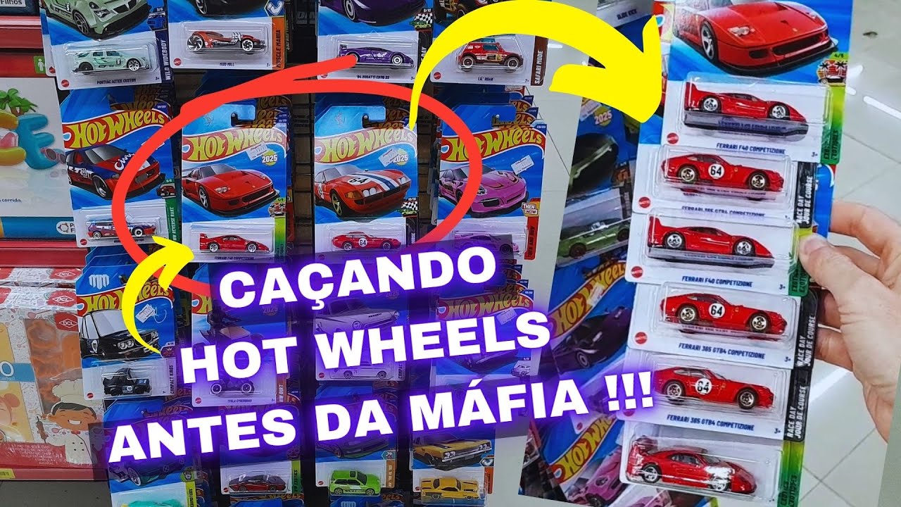 CAÇANDO HOT WHEELS e achei a FERRARI !! ANTES DA MÁFIA !!!!