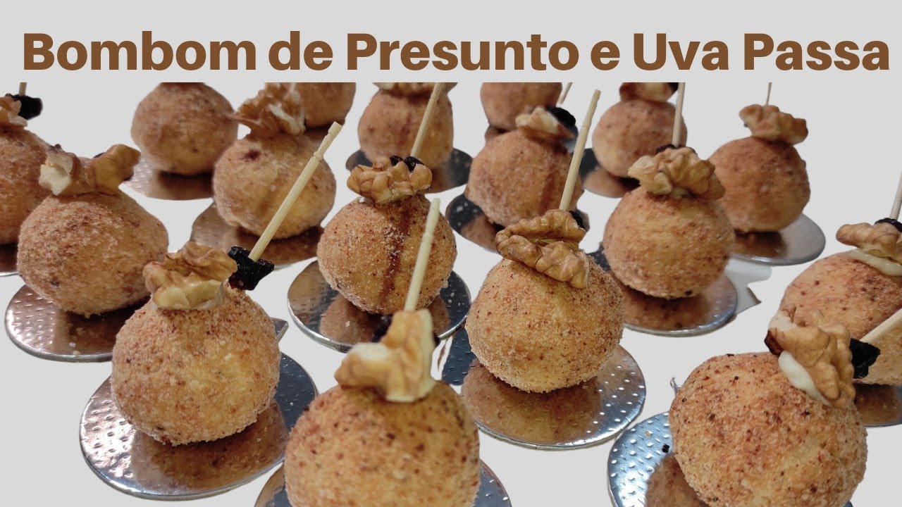 Salgados Finos | Bombom de Presunto e Uva Passa | Mariaemarias