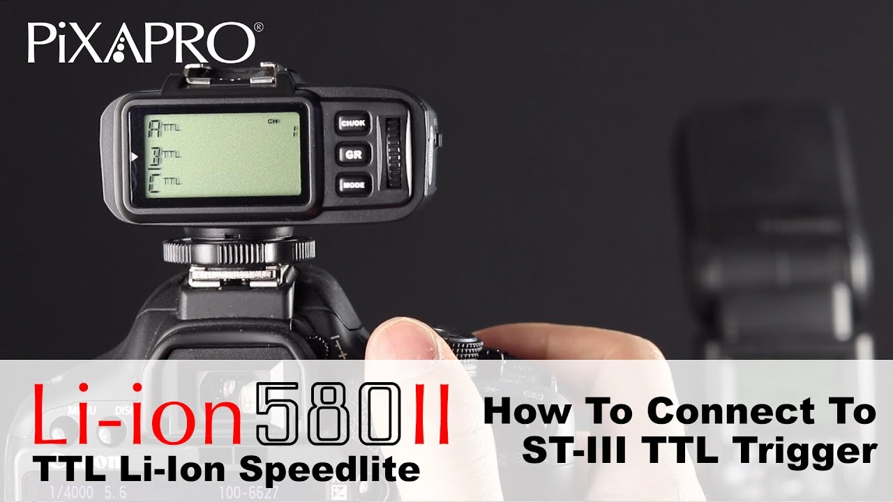 How to Sync your PiXAPRO ST-III TTL Trigger With Your PiXAPRO Li-ion580 II TTL Speedlite