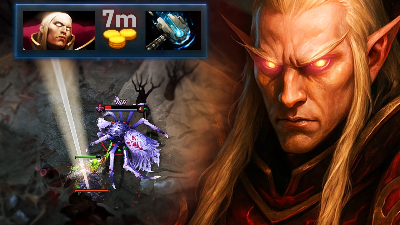 INVOKER vs BROODMOTHER MID!! Epic Sunstrikes 7-Min Meteor Hammer | Dota 2 Invoker