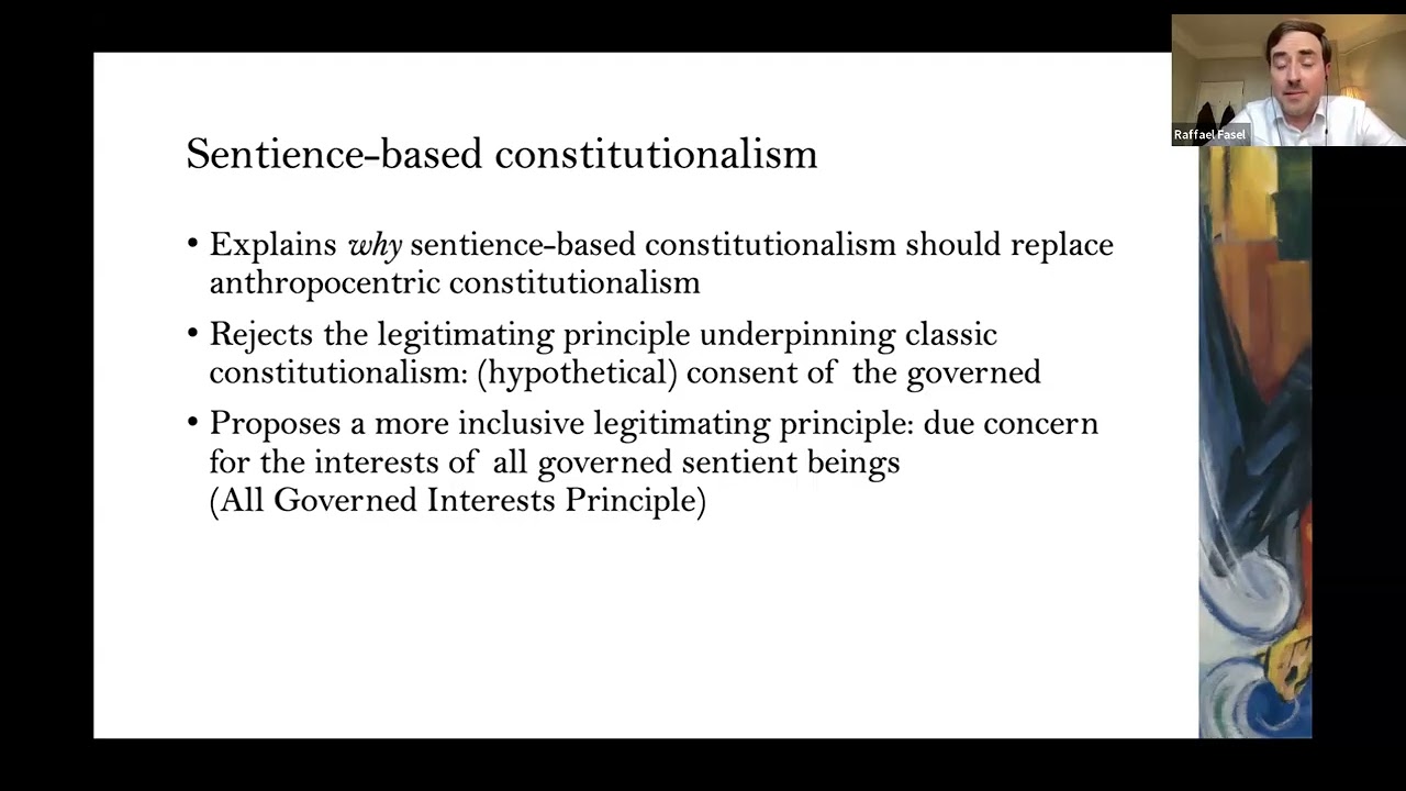 Book Discussion - Animals and the Constitution: Towards Sentience-Based Constitutionalism