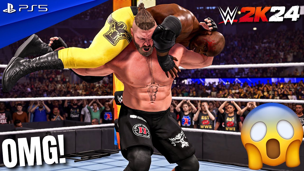 WWE 2K24 - Brock Lesnar vs. Bobby Lashley - Iron Man Match at SummerSlam | PS5™ [4K60]