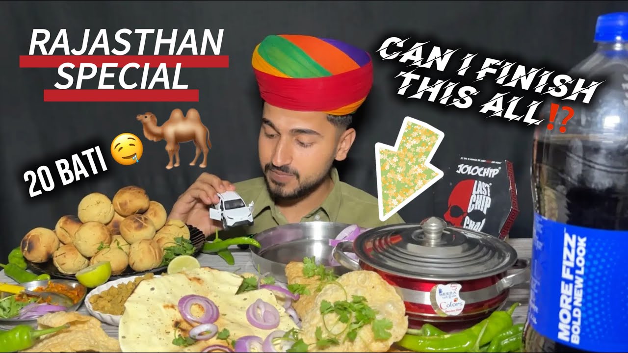 RAJASTHANI SPECIAL 🤤 🍱 THALI | 20 DAL, BATI, CHURMA WITH COLD DRINK 🍷 
