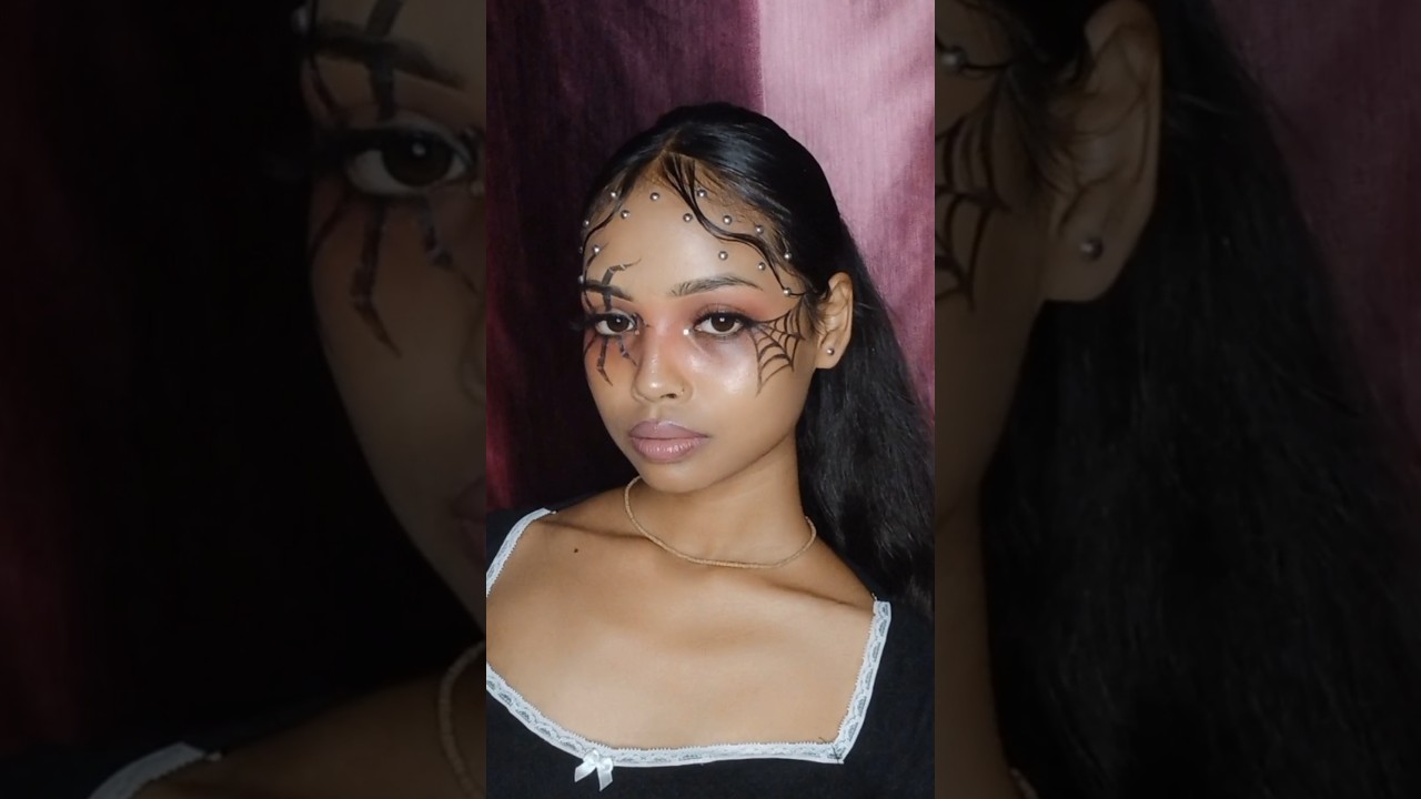 Viral spider makeup tutorial 🕷 | trending makeup tutorial 🕸| 