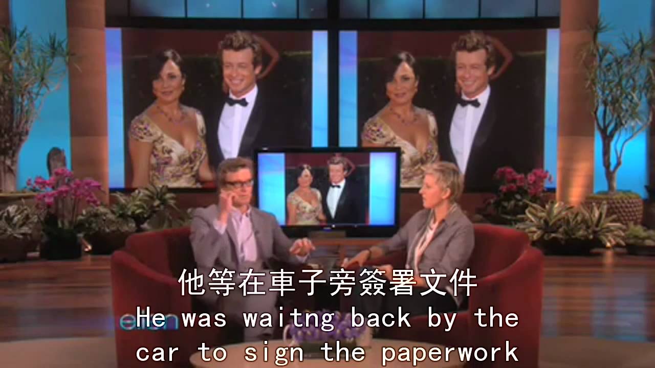 艾倫秀-賽門貝克Simon Baker Shares His Wedding Stories(03/04/10)