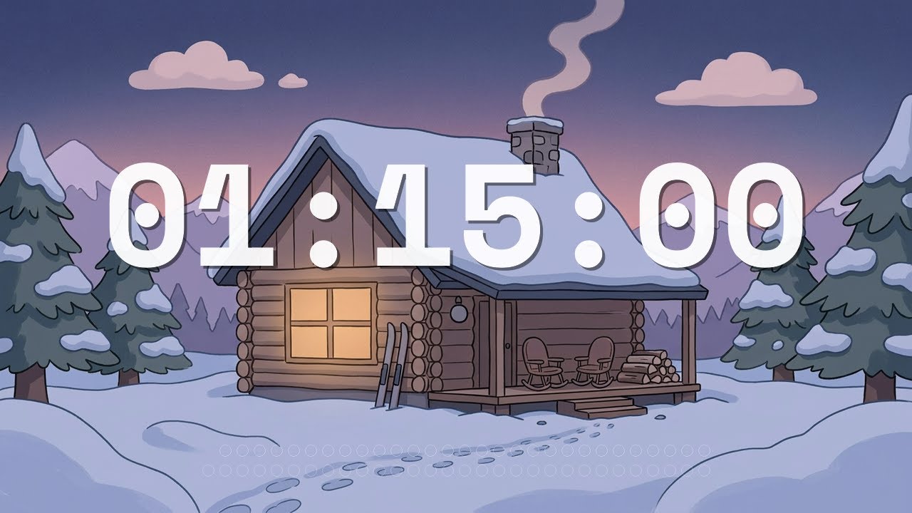 1 Hour 15 Minutes Timer 🏔️ Mountain Cabin • Lo-fi | Cozy Lo-fi Alpine Retreat - ChronoFlow