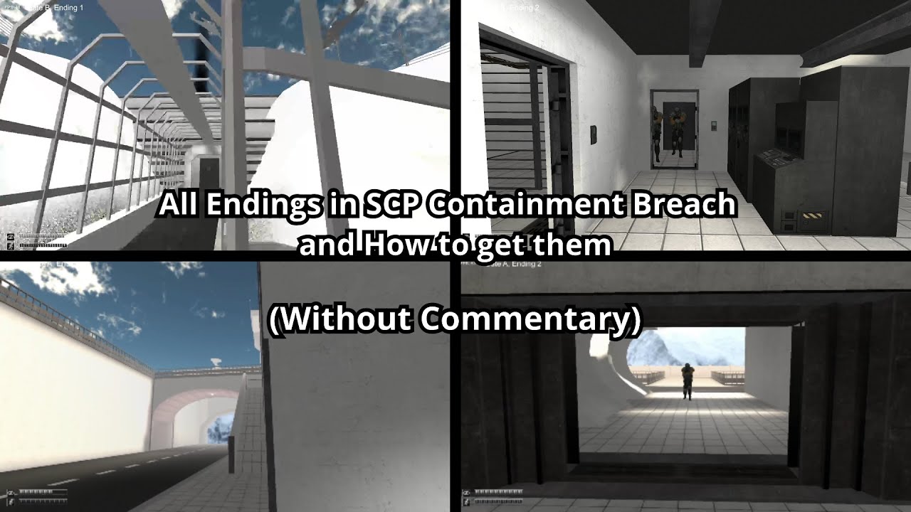 All Endings in SCP Containment Breach | Without Commentary | v.1.3.11