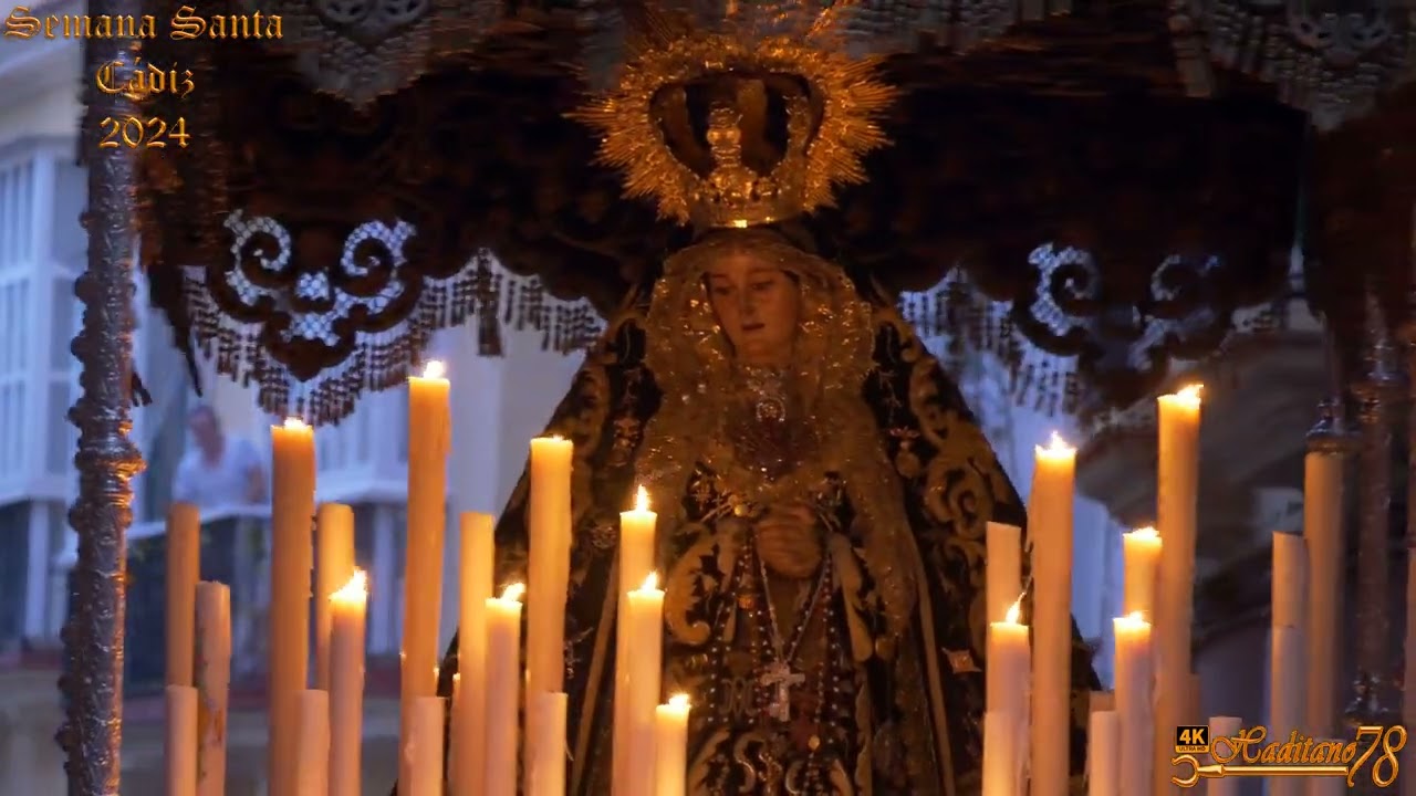 Semana Santa Cádiz 2024 Virgen de los Dolores Servitas por calle Sagasta - Salida