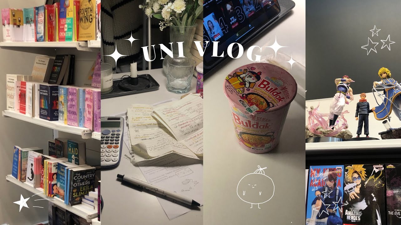 فلوق طالبة جامعية| اخر فاينل بالتحضيري، مذاكرة،زرت معرض الكتاب📚🧋🎧🎀✨