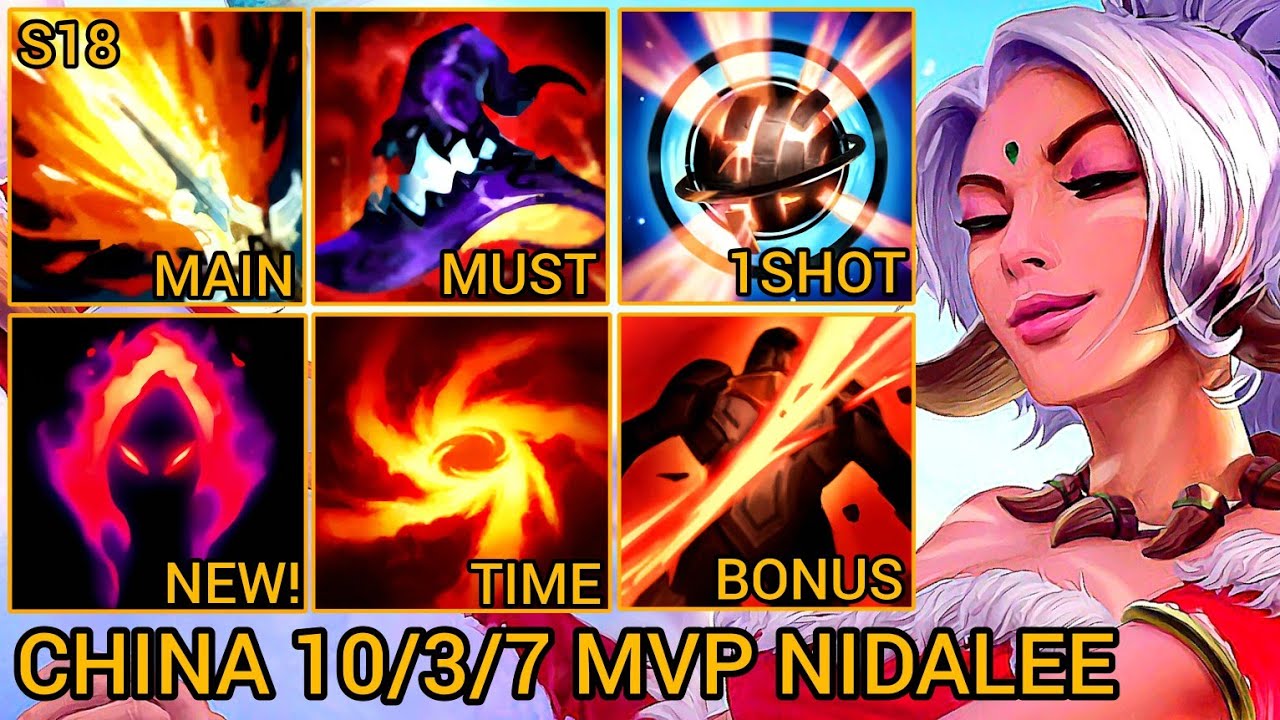 Nidalee MVP Jungle 10/3/7 - China Wild Rift New Build & Runes By Tiarty