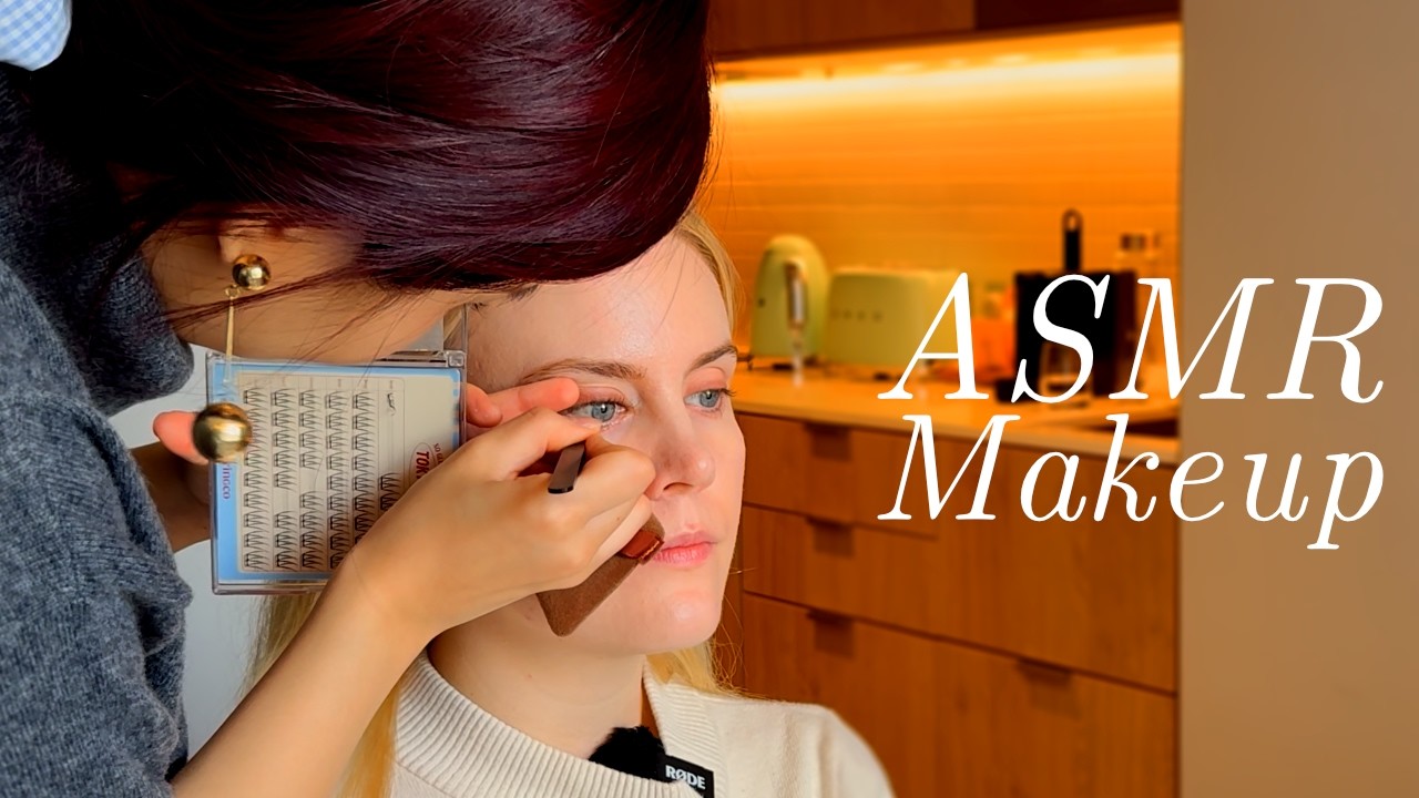 ASMR Autumnal Korean Makeup 🍂🍁(Unintentional ASMR)