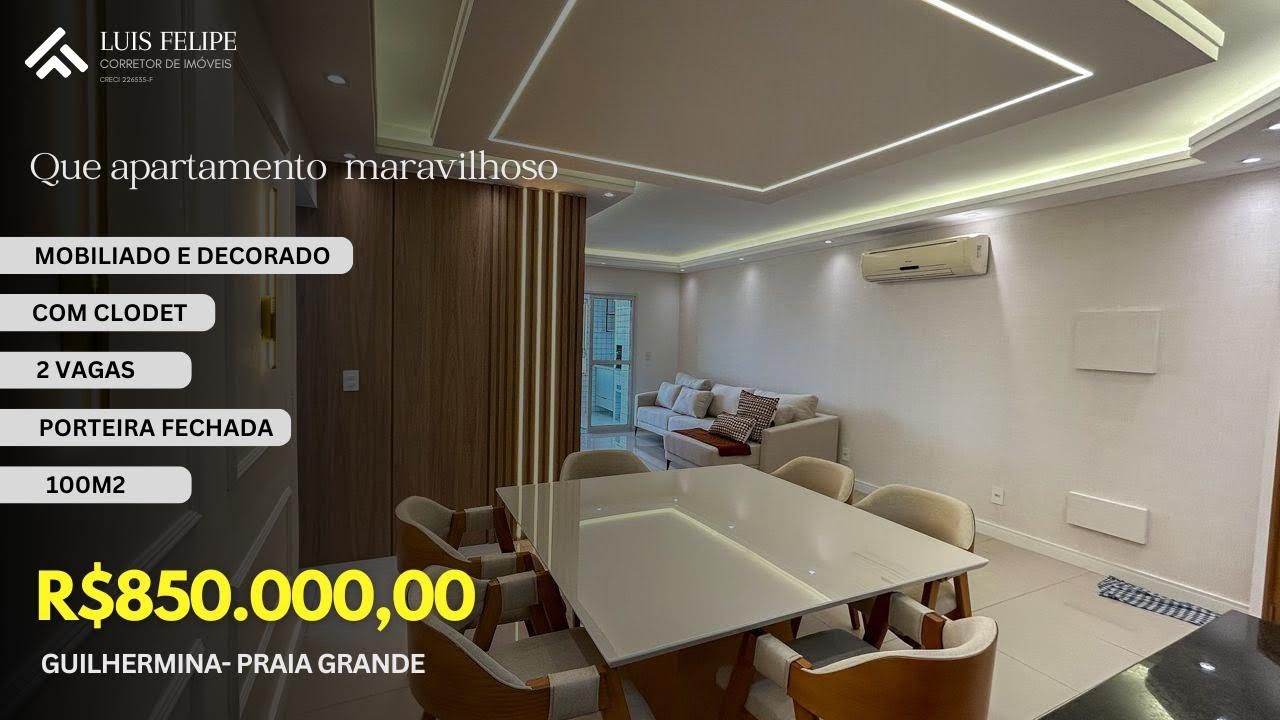 PORTEIRA FECHADA - apartamento Praia Grande SP a venda no bairro Guilhermina