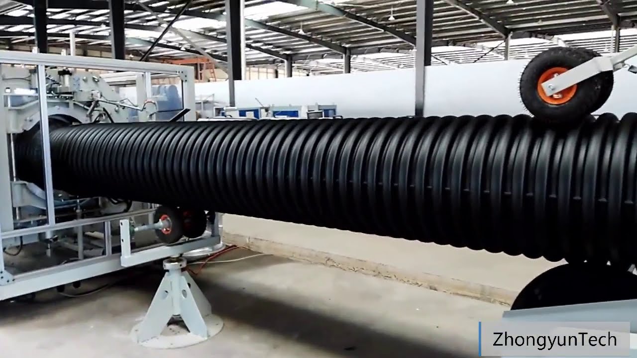 ZhongyunTech - DWC pipe machine hdpe double wall corrugated pipe machine manufacturer
