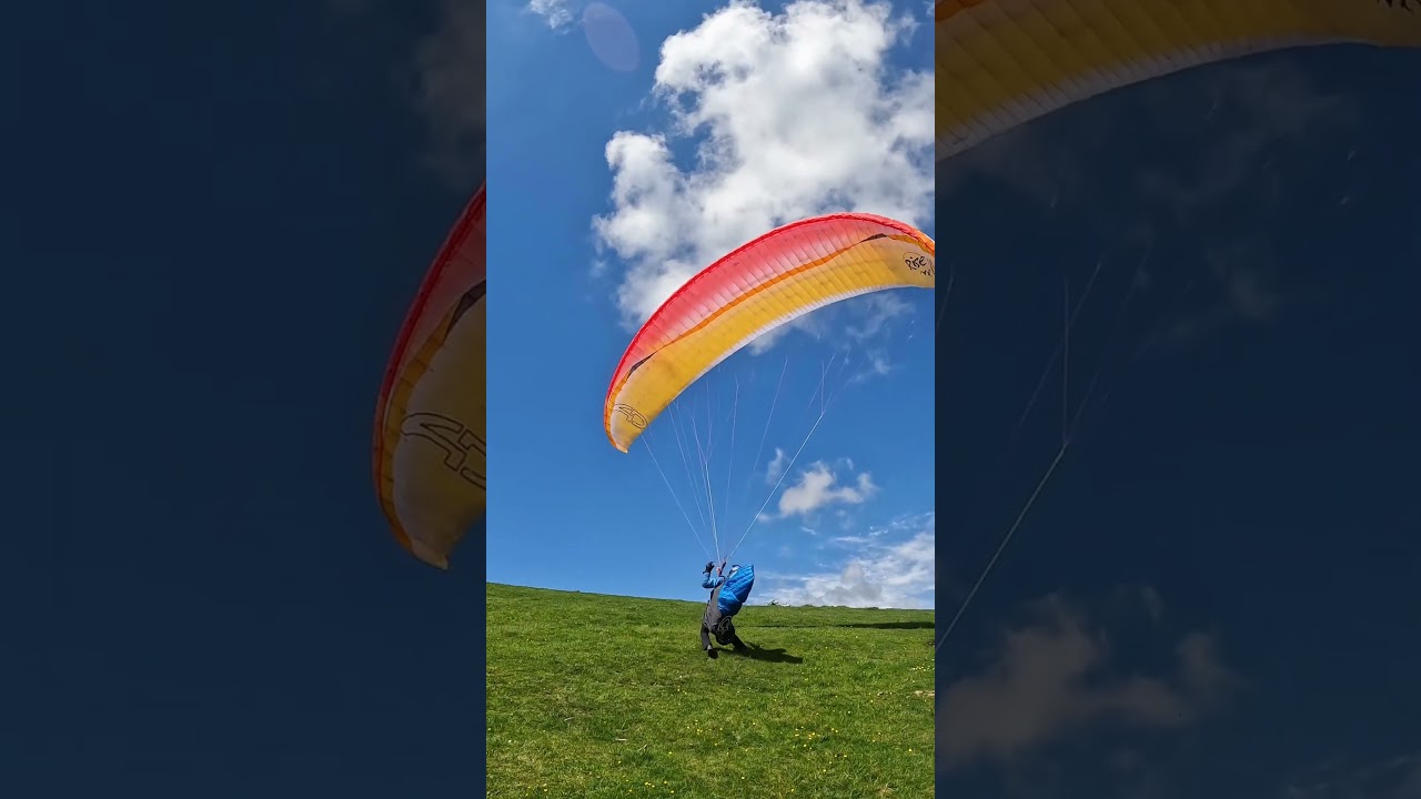 Nice Paragliding Launch With AIRDESIGN RISE 5