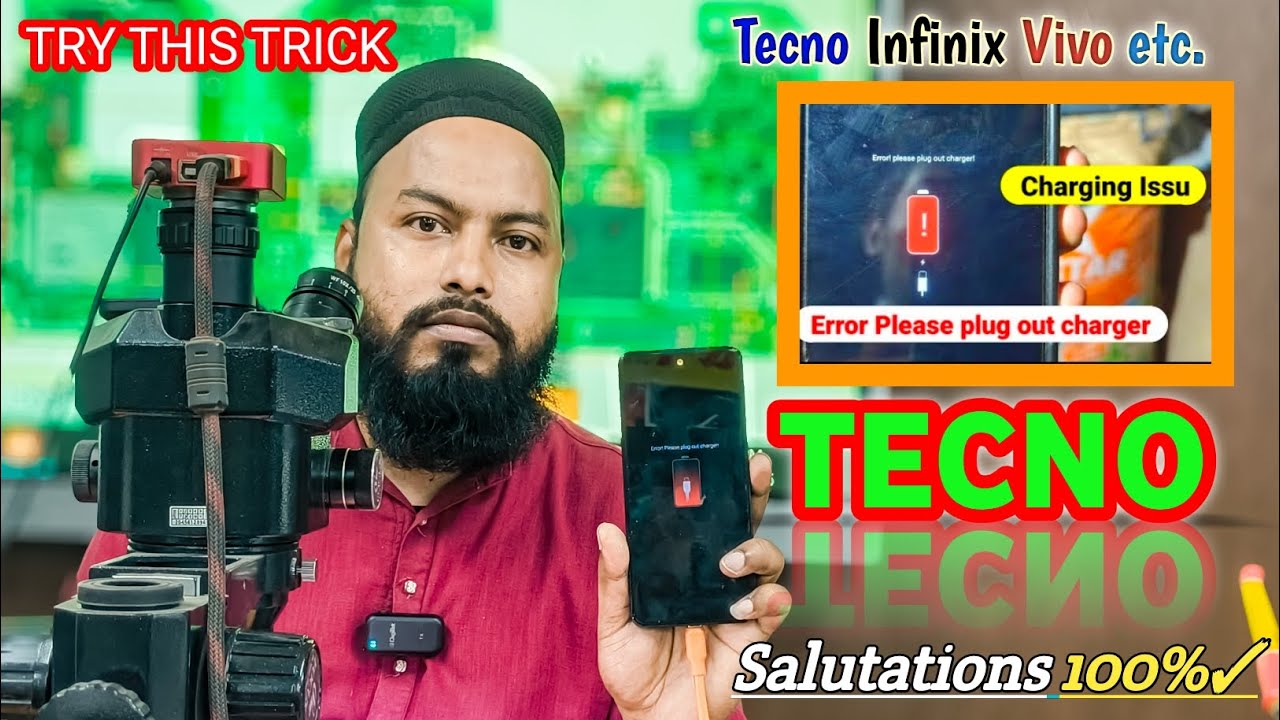 Error Please Plug Out Charger Problem Fix (Tecno Phone) Infinix Vivo All Model Salution 100%