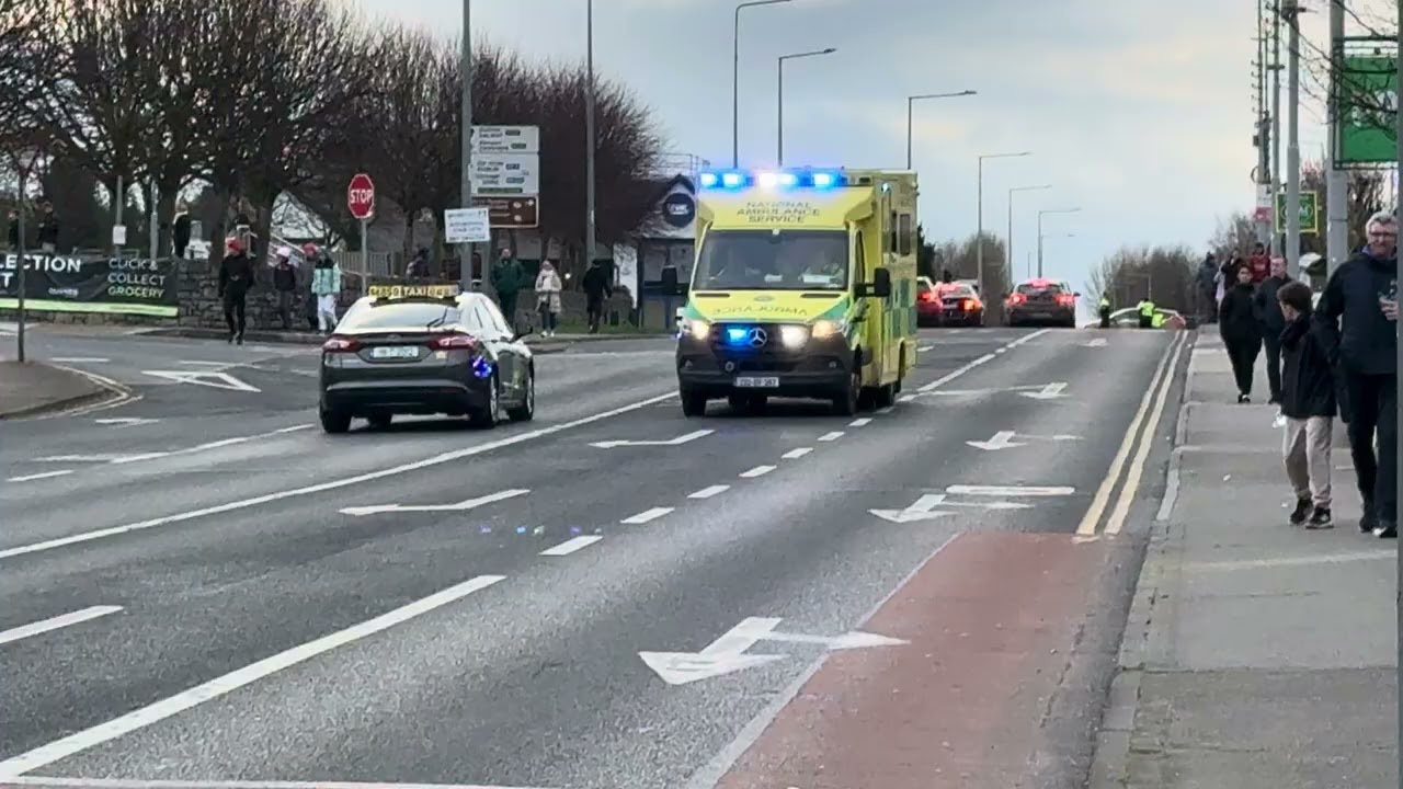 National Ambulance Service Ambulance responding outside Gaelic Grounds Limerick