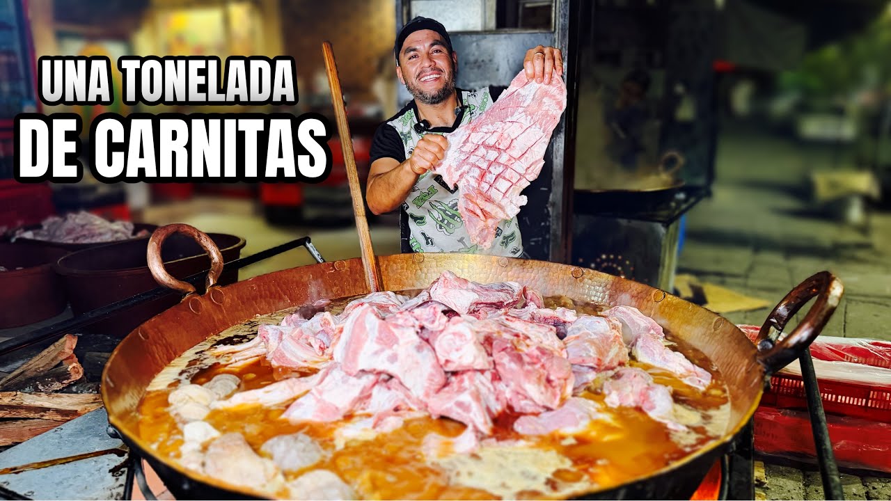 El proceso completo para preparar UNA TONELADA de CARNITAS 