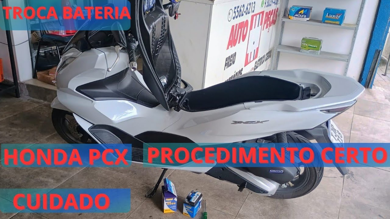 FAZER TROCA BATERIA MOTO 🛵 PCX  MUITO FÁCIL 